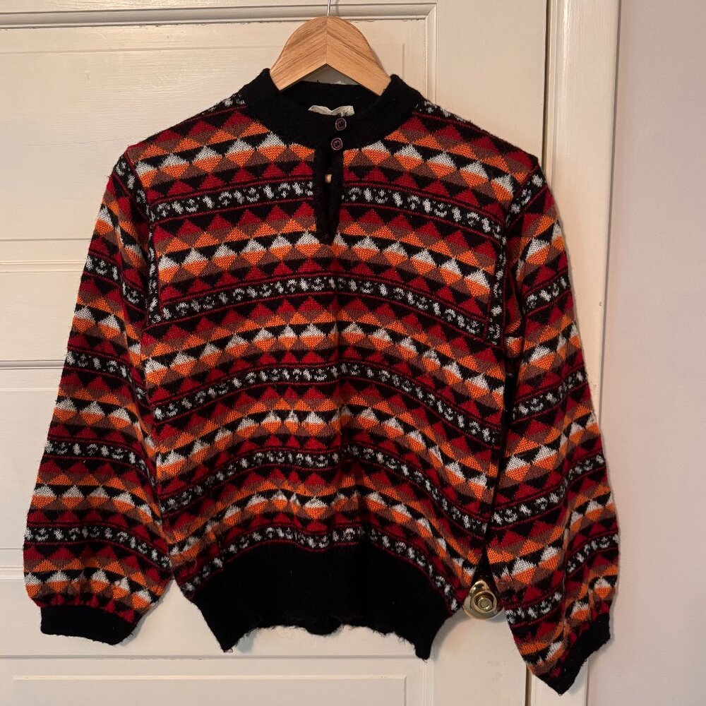Vintage Pierre Cardin Button Collar Sweater Jumper